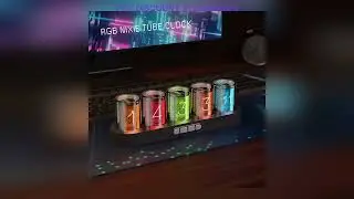 #Digital Nixie Tube Clock with RGB LED Glows for Game Room Desktop Decoration. Luxury Box Packing f