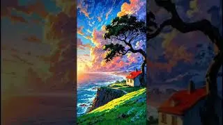 I dream 2 live here #skygazing #greentherapy #treescape #peacefulmoments #cloudwatching #greenliving