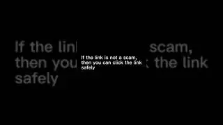 how to avoid scam link