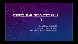 Differential Geometry Pills N&deg;1 - Manifolds, Regular Maps and Tangent Spaces