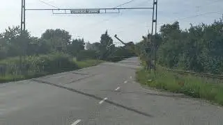 J&auml;rnv&auml;gs&ouml;verg&aring;ng Toarp Sk&aring;ne - Railroad crossing Toarp Sweden