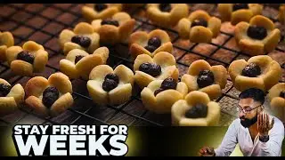 EASY Eggless Blossom Flower Cookies (No-Spread Christmas Recipe)