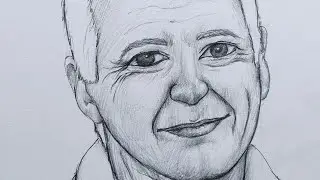 How to draw Old Man Face easily with Loomis Method | Portrait Drawing step by Step by pencil 
