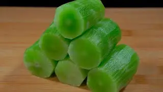炒萵筍，不要焯水和直接下鍋就炒，教你一招，出鍋清脆爽口，好吃又下飯
