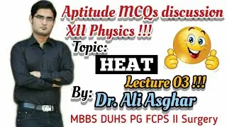 Aptitude MCQs Discussion XII Physics Heat Lecture 3