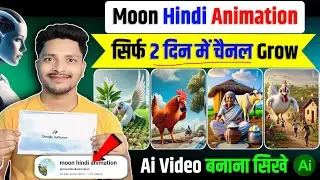 Moon Hindi Animation जैसा AI Cartoon Video कैसे बनायें? | AI Video Kaise Banaye 2025 🚀