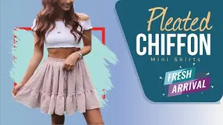 New Look Women's Summer Black Pleated Chiffon Mini Skirts 2021