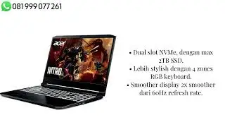 Harga Dan Spec ACER Nitro 5 AN515 57 921P Core i9 11900H 16GB 512GB RTX3060 W11 #shorts