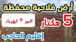 💥 أرض فلاحية محفظة 5 هكتار أقليم الحاجب مجهزة بالبئر تربة خصبة 🌿 أرض ديال مشاريع الفلاحة