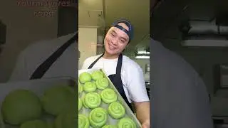 Ensaymatcha Green Tea Ensaymada #ensaymada #bread #short #shorts #ensaymatcha