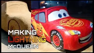 Sculpting Lightning McQUEEN with Sand | Sand Sculpture | Timelapse | CARS