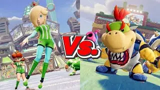 Mario Strikers Battle League - Rosalina (Warriors) Vs. Bowser Jr. (Crowns)
