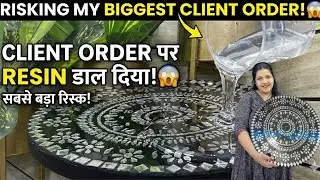 Risking My BIGGEST Order? 😱 Pouring RESIN on Black Mosaic Clock! | Luxury New Year Decor DIY