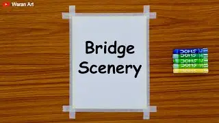 Oil pastel Drawing Bridge Scenery / Drawing with Oil Pastels / Easy Oil Pastel Drawing for Beginners