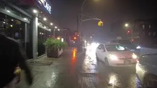 Rain Walk in Brighton Beach Brooklyn | Heavy Rain