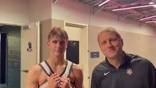 Okay's Chase Clark and coach Chad Clark after first TofC win