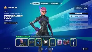 Fortnite gameplay of the Voidwalker Lynx Set (OG Pass) (Chapter 1: Season 7)
