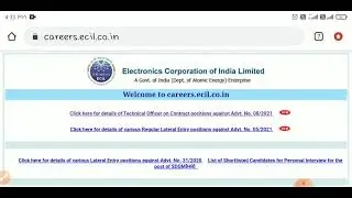 ECIL Recruitment 2021 | ECIL Technical Officer Vacancy 2021 | ECIL Online form 2021  650 post