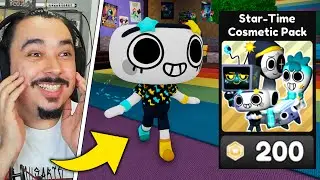 COMPREI O PACOTE COSMÉTICO STAR-TIME E JOGUEI COM A SHELLY!! | DANDY'S WORLD - ROBLOX