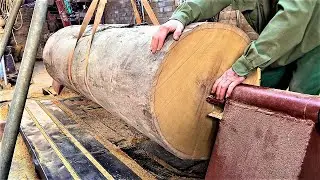 Amazing Woodturning Incredible - Extremely Dangerous Fastest Working Giant Wood Lathe