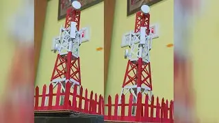 #sadi card se Bana hua|| #mobile #tower || #paper crafts