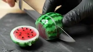 Satisfying Glass Fruit Cutting ASMR 🍋🍓🍊 | Ultra-Realistic Slice Sounds & Visuals - AI Prompts