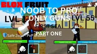 BLOX FRUITS NOOB TO PRO WITH ONLY GUNS FIRST SEA EPISODE 1| LEVEL 1 &rarr; LEVEL 55