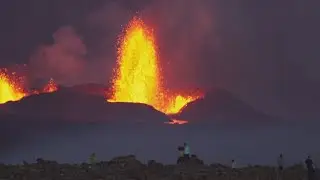 Tourists flock to Iceland to see erupting volcano