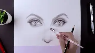 Realistic/Detailed Female Face | Part 3 - Nose | Time-Lapse | Sketching | Art Manthan