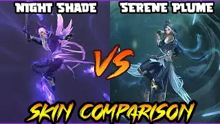 LING SERENE PLUME COLLECTOR SKIN EFFECTS VS. NIGHT SHADE EPIC SKIN - MLBB SKIN COMPARISON SERIES