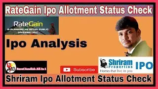 rategain ipo allotment status check l shriram properties ipo allotment status check l upcoming ipo