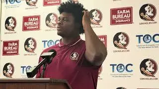 FSU Football | Sandman Thompson talks wrestling background, championship mentality from HS program