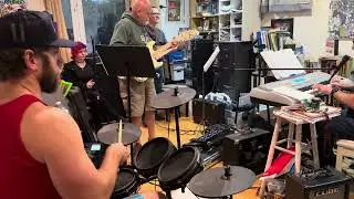 Jourdon Bleu and the Bleusers rehearsing