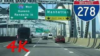 ⁴ᴷ Robert F. Kennedy Bridge (Interstate 278) south/westbound (Bronx to Manhattan) [4K VIDEO]