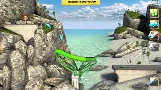 Bridge Constructor - Slope Mania - Tiltin North - Bridge 7 - Passed with Cars