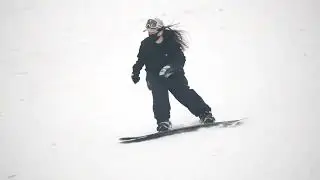 Graceful Woman Skiing Like a Pro | Epic Ski Adventure in the Snow!