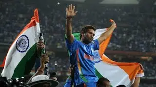 India vs Srilanka 2011 world cup trophy celebration Ms dhoni Interview Ind vs sl world cup highlight