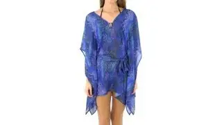 Calvin Klein Women's Snake Georgette Kaftan | SwimOutlet.com