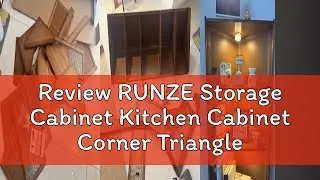Review RUNZE Storage Cabinet Kitchen Cabinet Corner Triangle Storage Rack Arc Rack Living room Corn