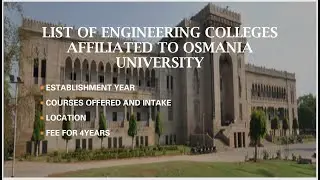List of Engineering Colleges affiliated to Osmania University (OU), TS EAMCET 2020
