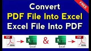 How to convert PDF to Excel & Excel to PDF without any software | #Tech9