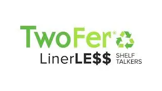 TwoFer&trade; Linerless Shelf Talkers