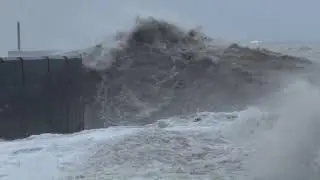 Big Waves & Stormy Sea at The Shoreham Harbour Arm