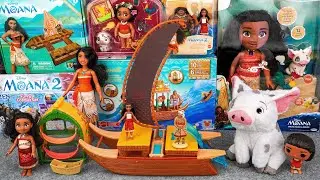 Unboxing Disney Moana & Simea Village Home Playset | Ocean Adventure Canoe Toy, Moana Doll Toys