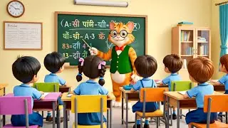 बिल्ली मौसी पढ़ा रही है  || Aunt Cat is teaching || Kid's cartoon videos || #cartoonvideo 