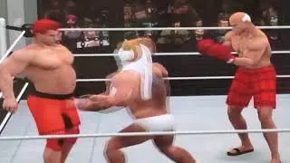 WWE2K16 Grandpa wins television championship