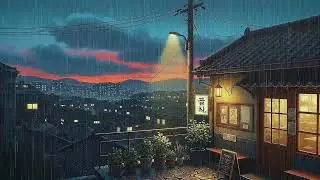 Rain Sounds plus Lofi for Long Sessions in a Peaceful Korean Night Ambience to Stay Focused 😌