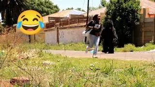 GORILLA PRANK in the hood 🤣🤣 He almost fell down