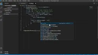 JavaScript - Diagonal Difference of a Square Matrix