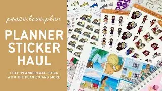 PLANNER STICKER HAUL | feat. Plannerface #ad, Stick with the plan co, Whimsical Cat studio and more
